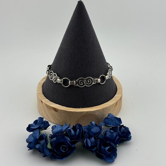 Handmade Greek Spiral Bracelet, 925 Silver - Picture 1 of 6